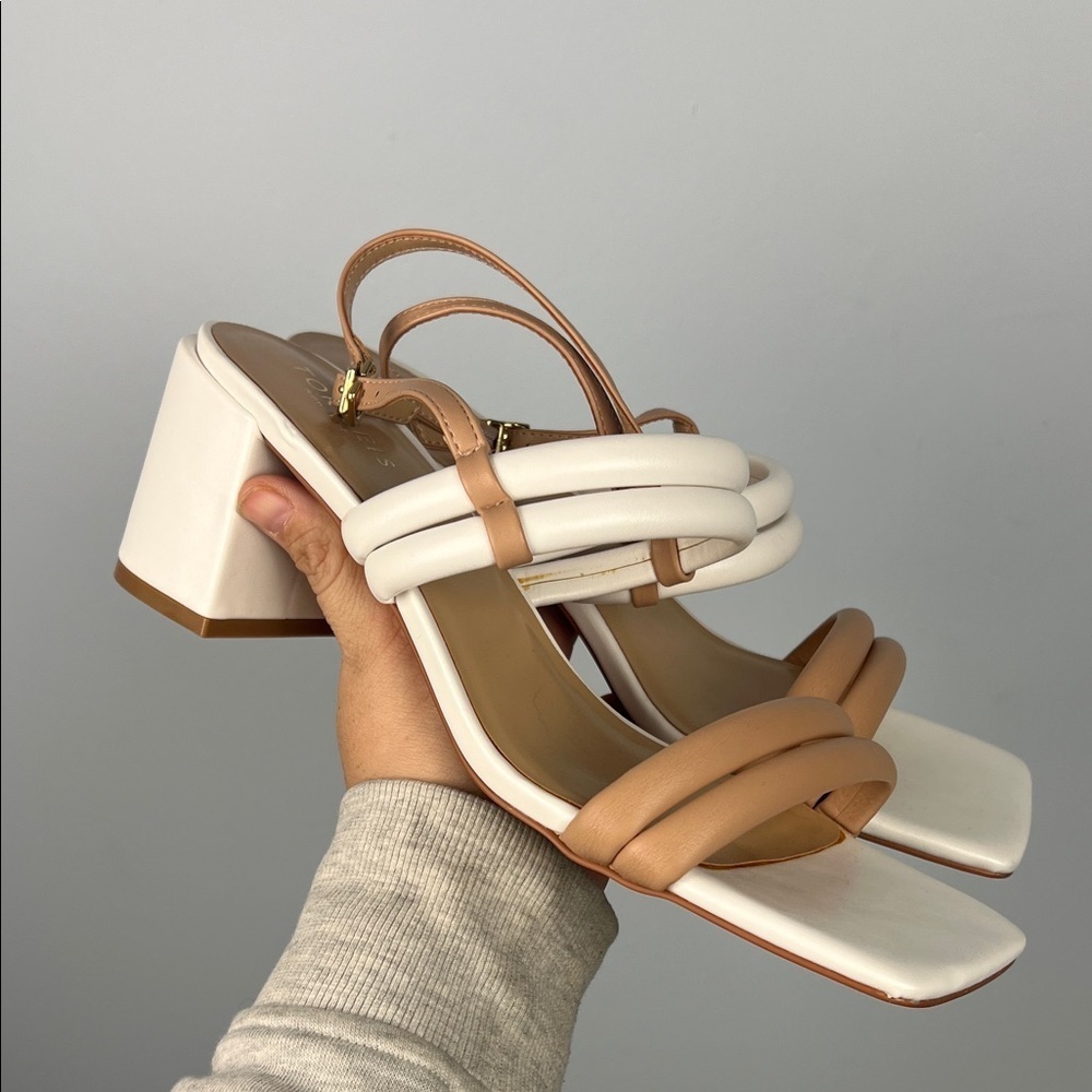 Torgeis New York women’s size 10 strappy slingback chunky heeled sandals
